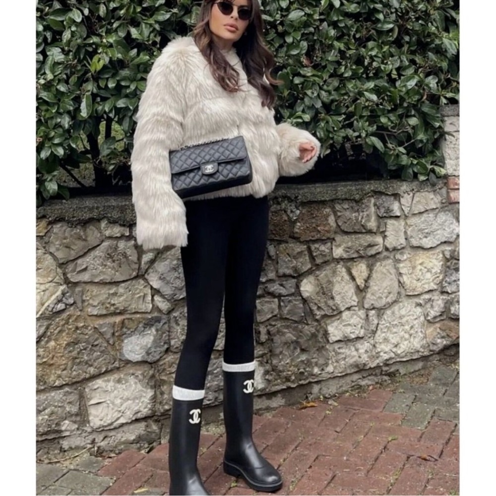 Zara Off-White/Cream Teddy Faux Fur Jacket - Picture 5 of 15